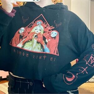 In this moment Metal Band Cropped Sweatshirt- Size 2XL